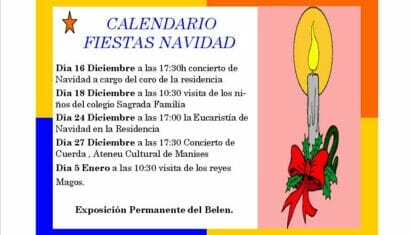 Residencia San Francisco Y San Vicente - Calendario De Actividades Para Estas Navidades