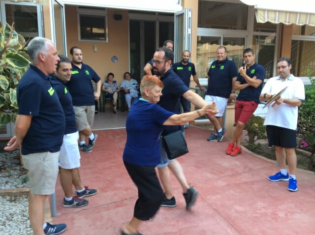 Residencia San Francisco y San Vicente - Visita de la Clavaria Santes Justa y Rufina a la Residencia año 2016