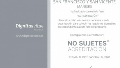 Residencia San Francisco Y San Vicente - Conseguimos El Sello «Acreditacion» Del Programa No Sujetes