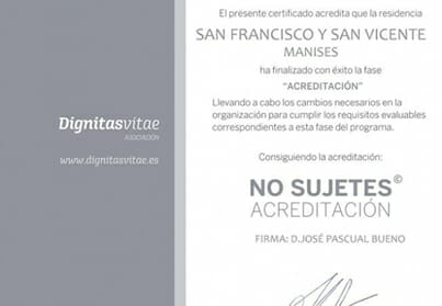 Residencia De Mayores San Francisco Y San Vicente - Servicios - Programa No Sujecciones